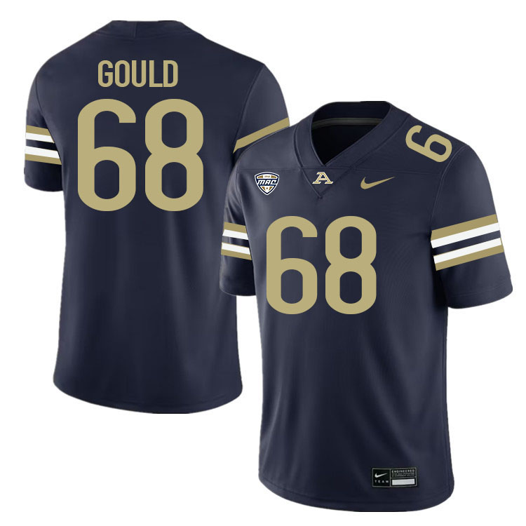 Jon Gould Akron Zips Jersey,University Of Akron #68 Jon Gould Jersey Youth-Navy